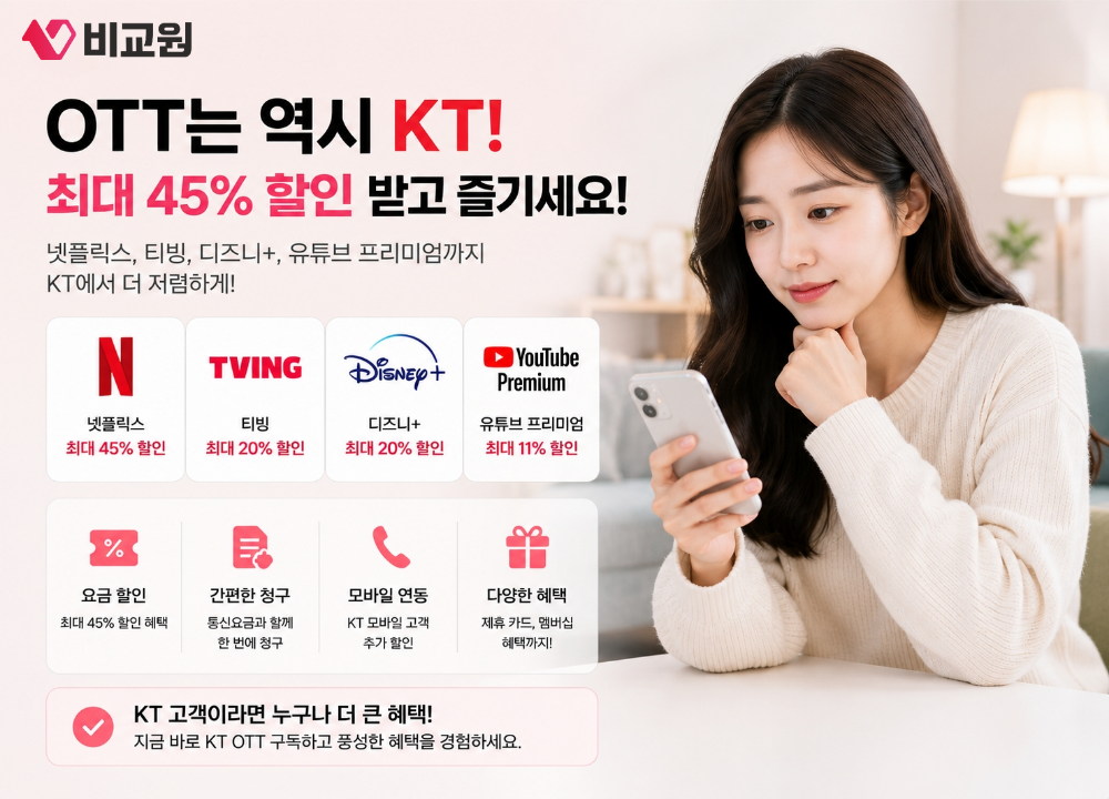 KT OTT 구독 시 할인 안내 이미지
