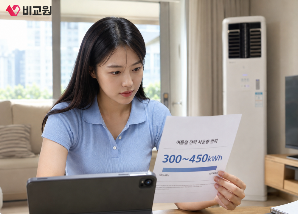 여름철 전력 사용량 범위 살펴보는 모습