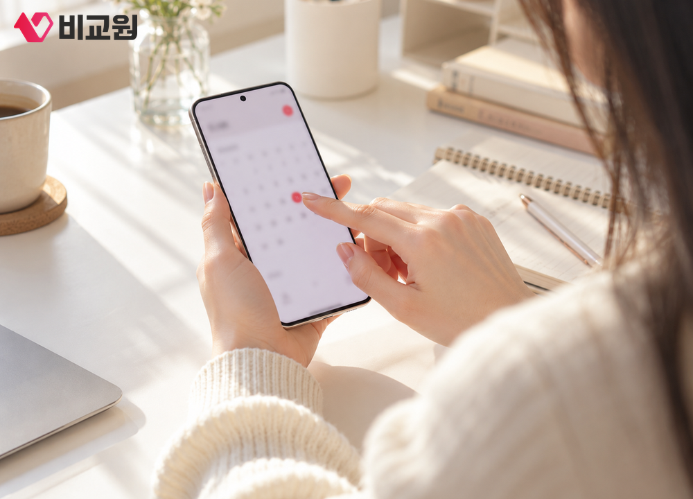 달력 앱에 구독 결제일을 표시해 두는 모습