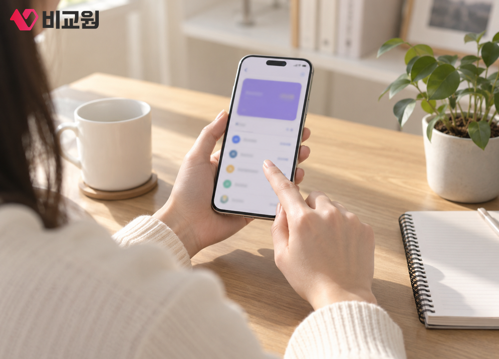 통신사 앱에서 남은 멤버십 포인트를 확인하는 휴대폰 화면