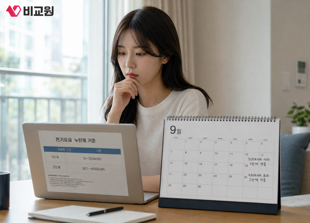 9월 전기요금 대비해 어떻게 사용할지 고민하는 모습