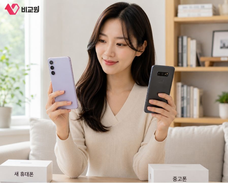 새 휴대폰 구매하면서 중고폰 판매하려는 사용자 이미지