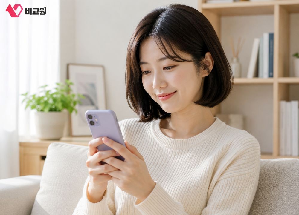 휴대폰 사용하는 사용자 이미지
