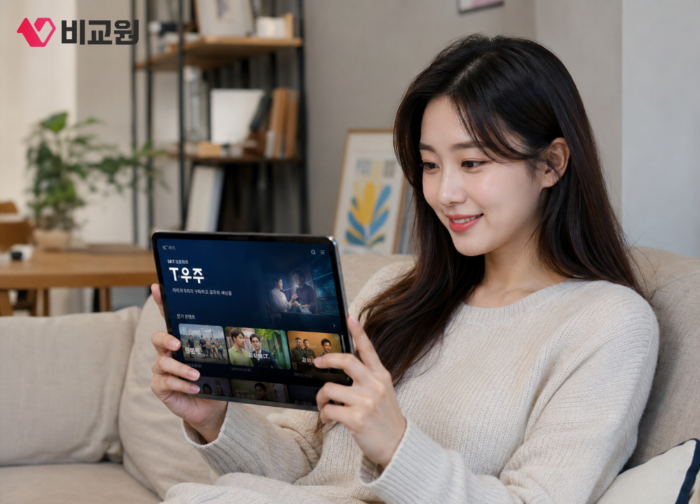 SKT T우주 이용 고객 이미지