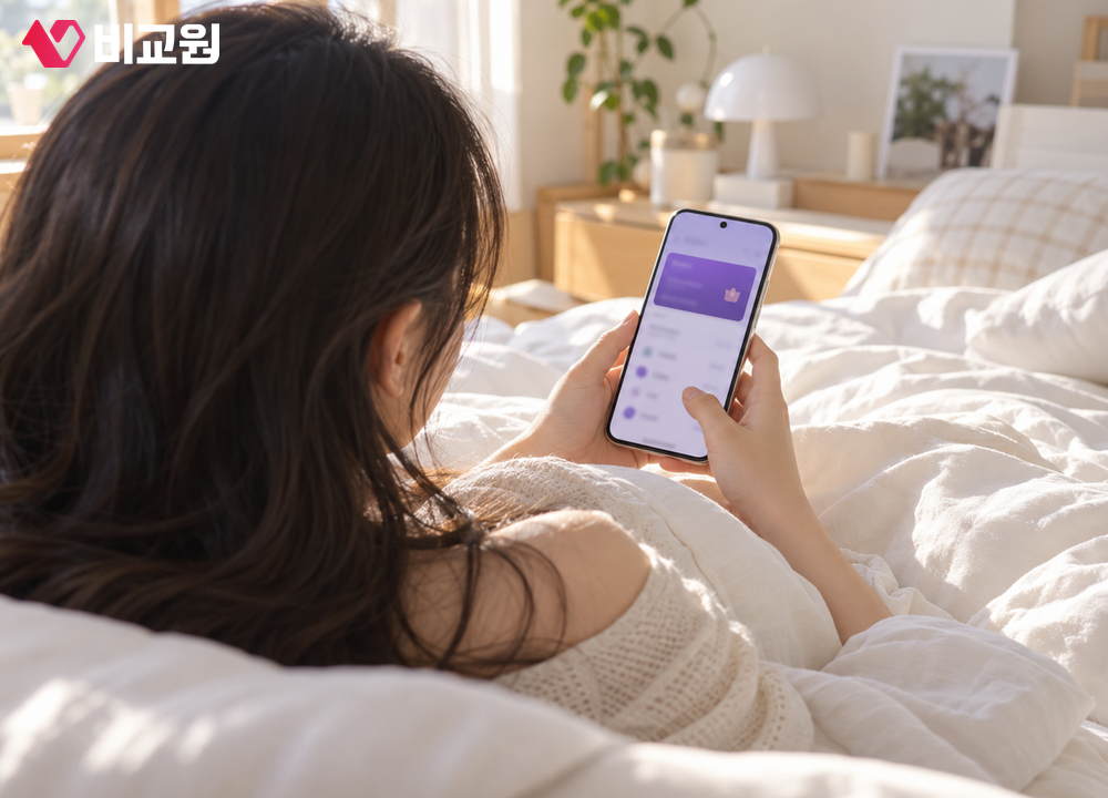통신사 멤버십 등급을 확인하며 구독 할인을 알아보는 모습