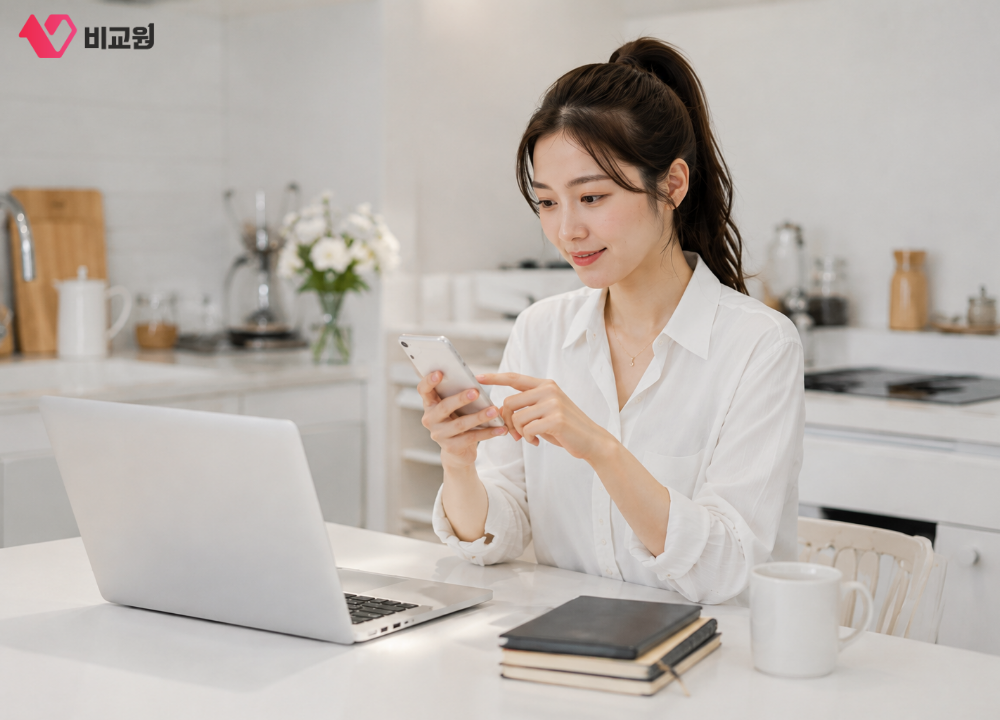 KT LG SK 인터넷 가입 사은품과 조건을 비교하는 모습