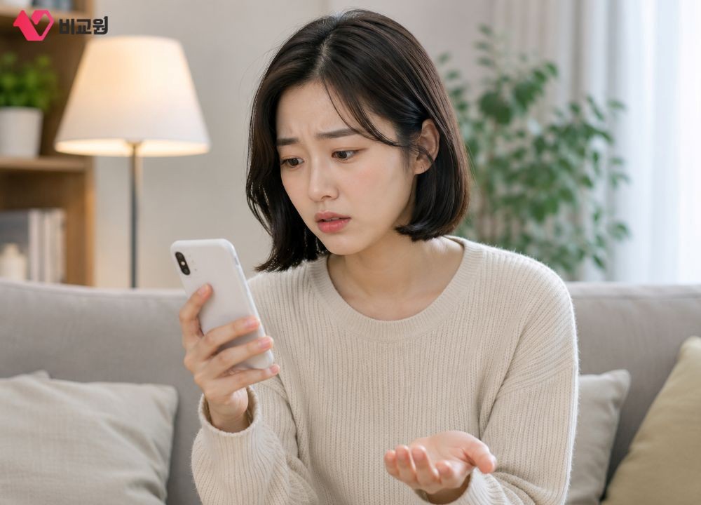 휴대폰 배터리 수명 관련하여 고민하는 모습
