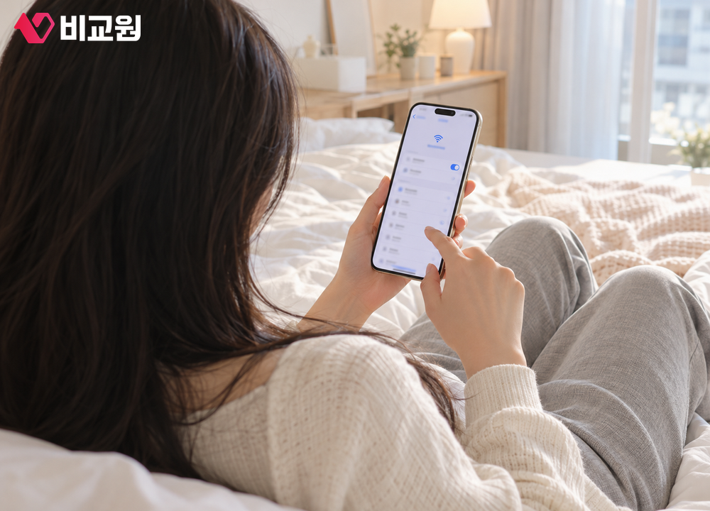 휴대폰 설정에서 연결된 와이파이의 상세 정보를 여는 모습