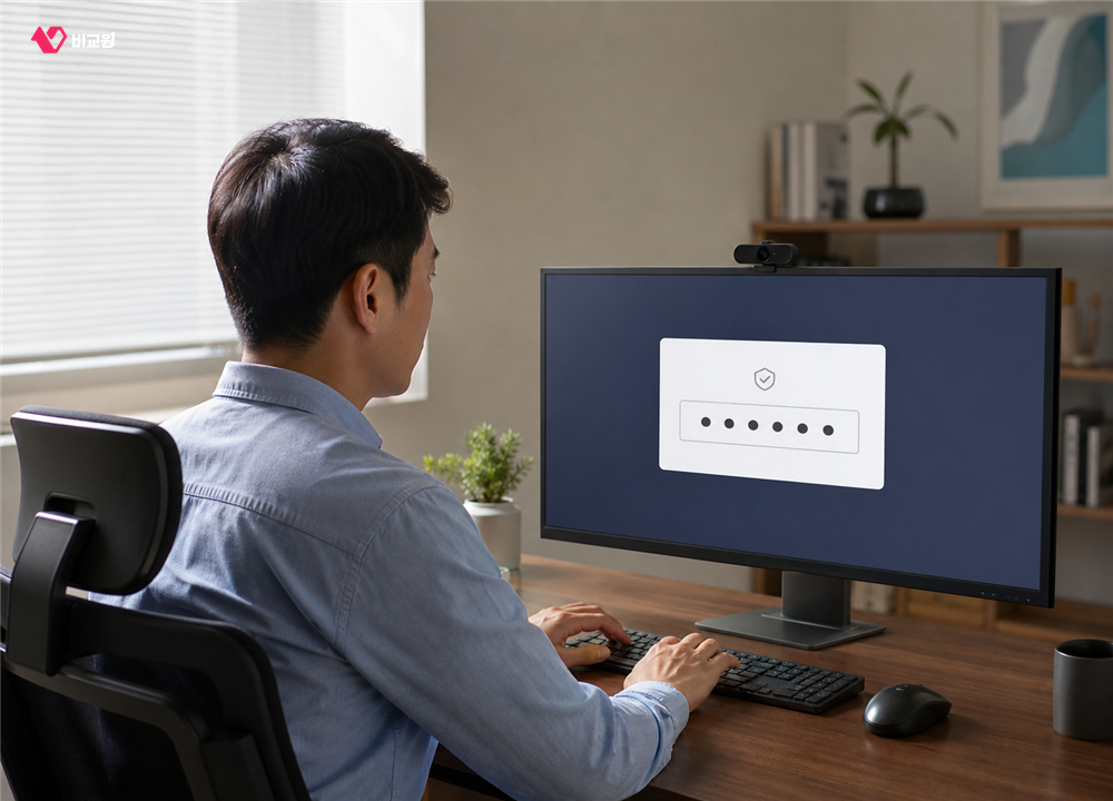 집에 있는 PC의 원격 접속 PIN을 설정하는 모습