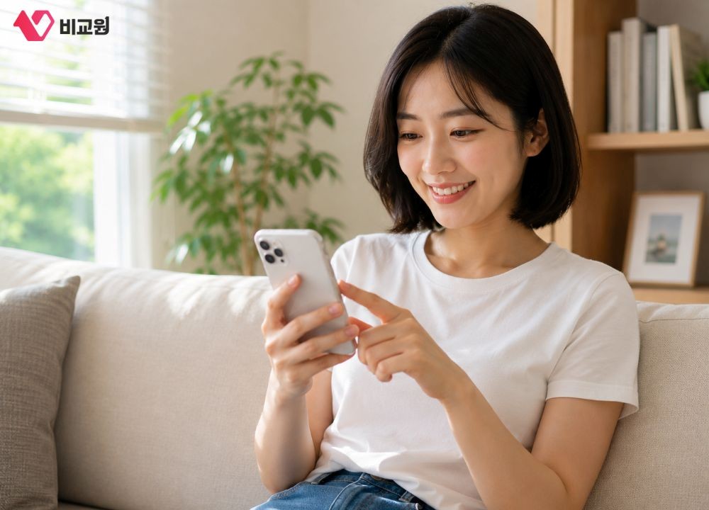 휴대폰 사용하는 사용자 이미지
